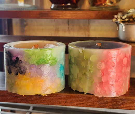 nekonote candle | 紫陽花のアロマキャンドル