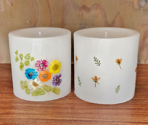 nekonote candle | 押し花のアロマキャンドル